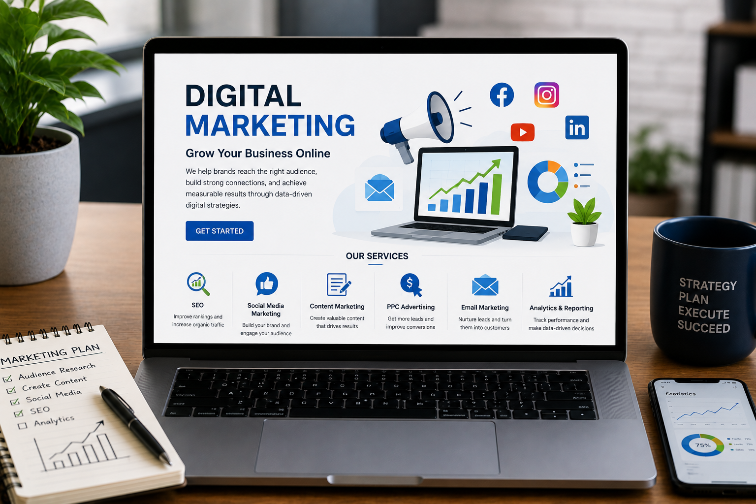 Digital marketing strategy for a business